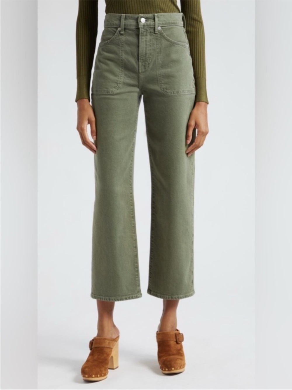 Veronica Beard Blake Crop, high rise straight leg 25